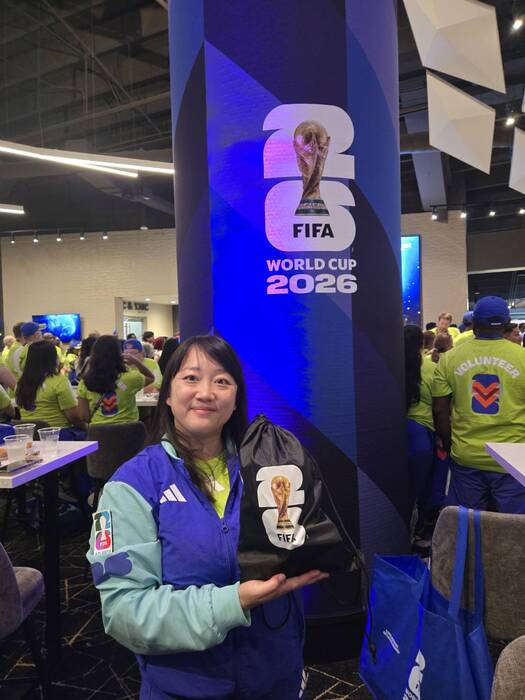 恭喜校友葉子琳博士榮獲世界足球總會(FIFA)頒發2026世界盃足球賽最佳志工(Volunteer MVP)獎